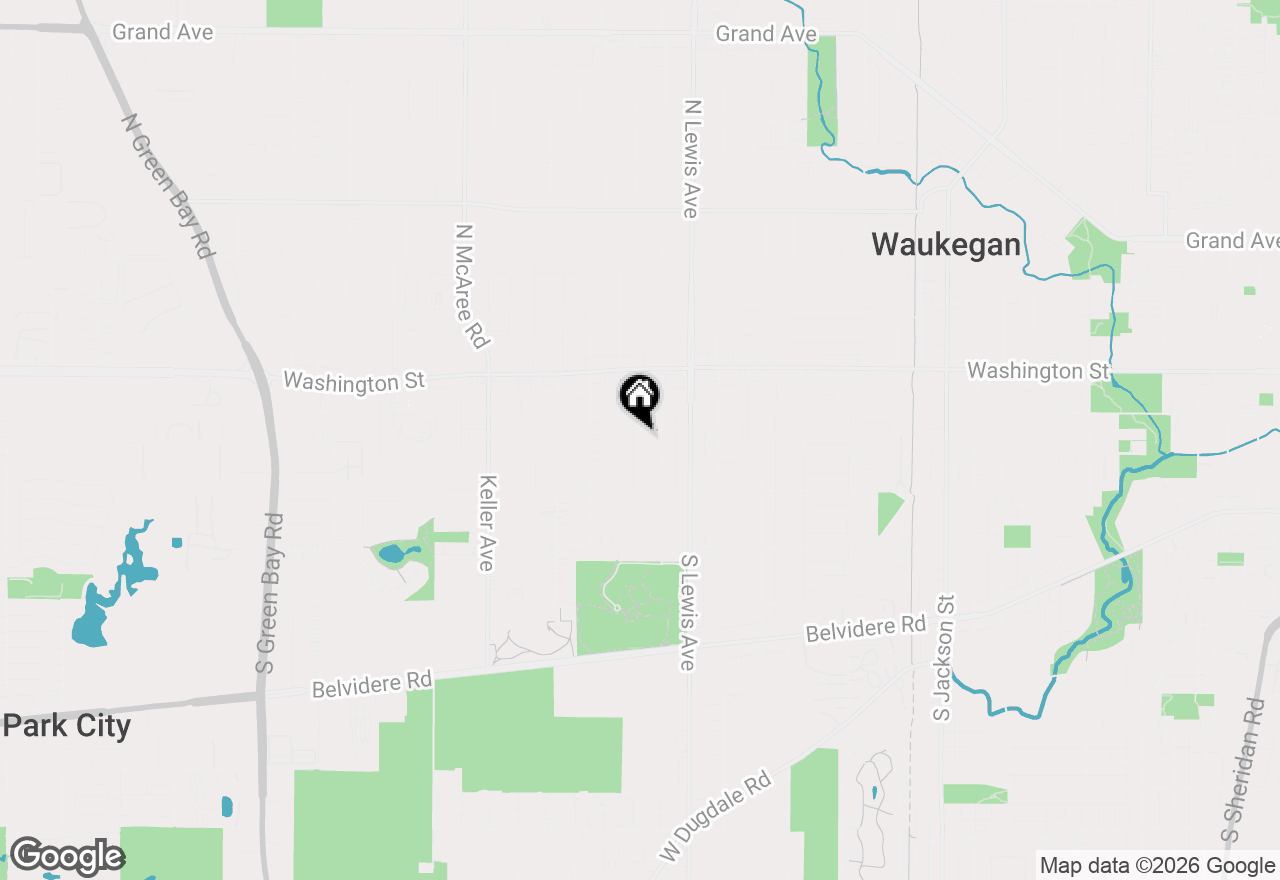 Map of 2017 Catalpa Avenue, Waukegan, IL 60085