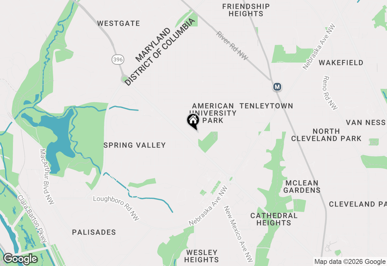 Map of 4602 Van Ness Street Nw, Washington, DC 20016