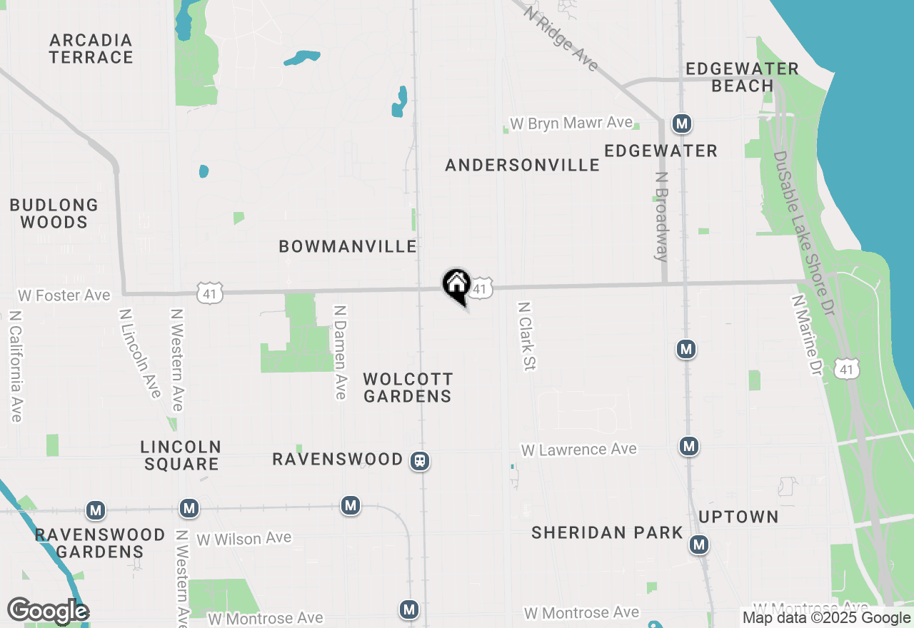 Map of 1707 W Winona Street #2, Chicago, IL 60640