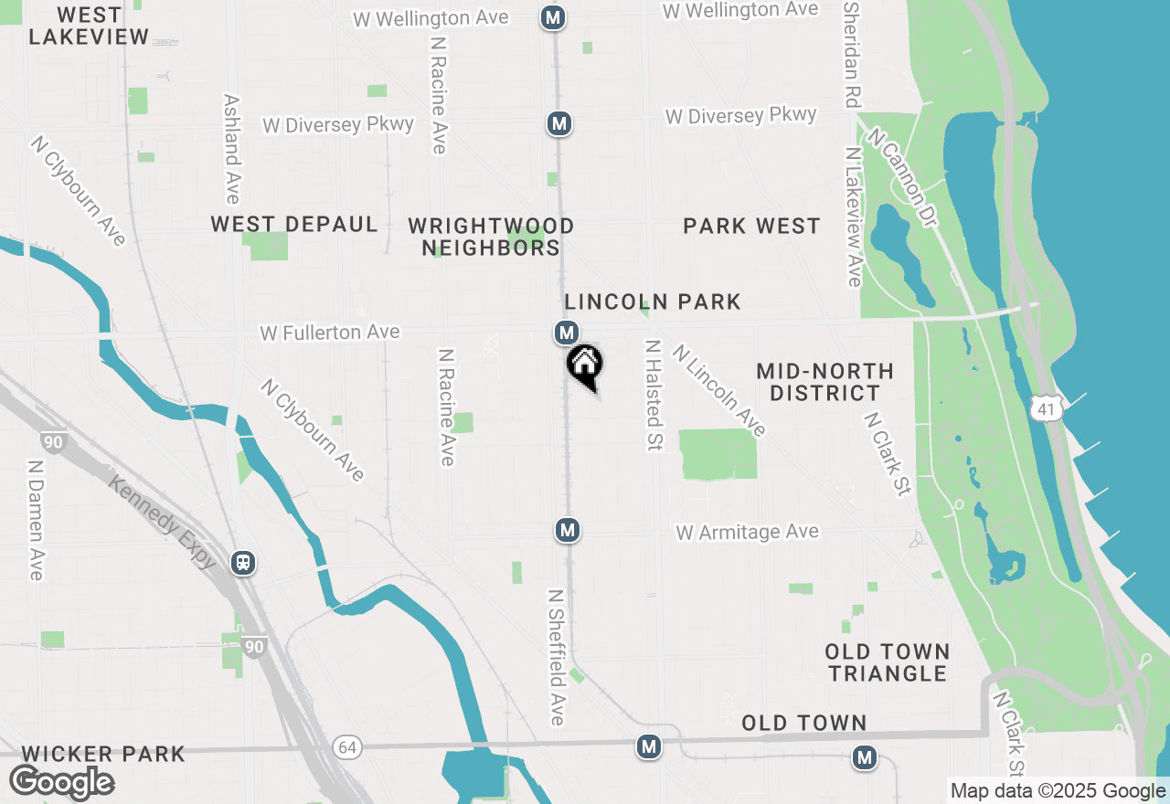 Map of 2233 N Bissell Street #3, Chicago, IL 60614