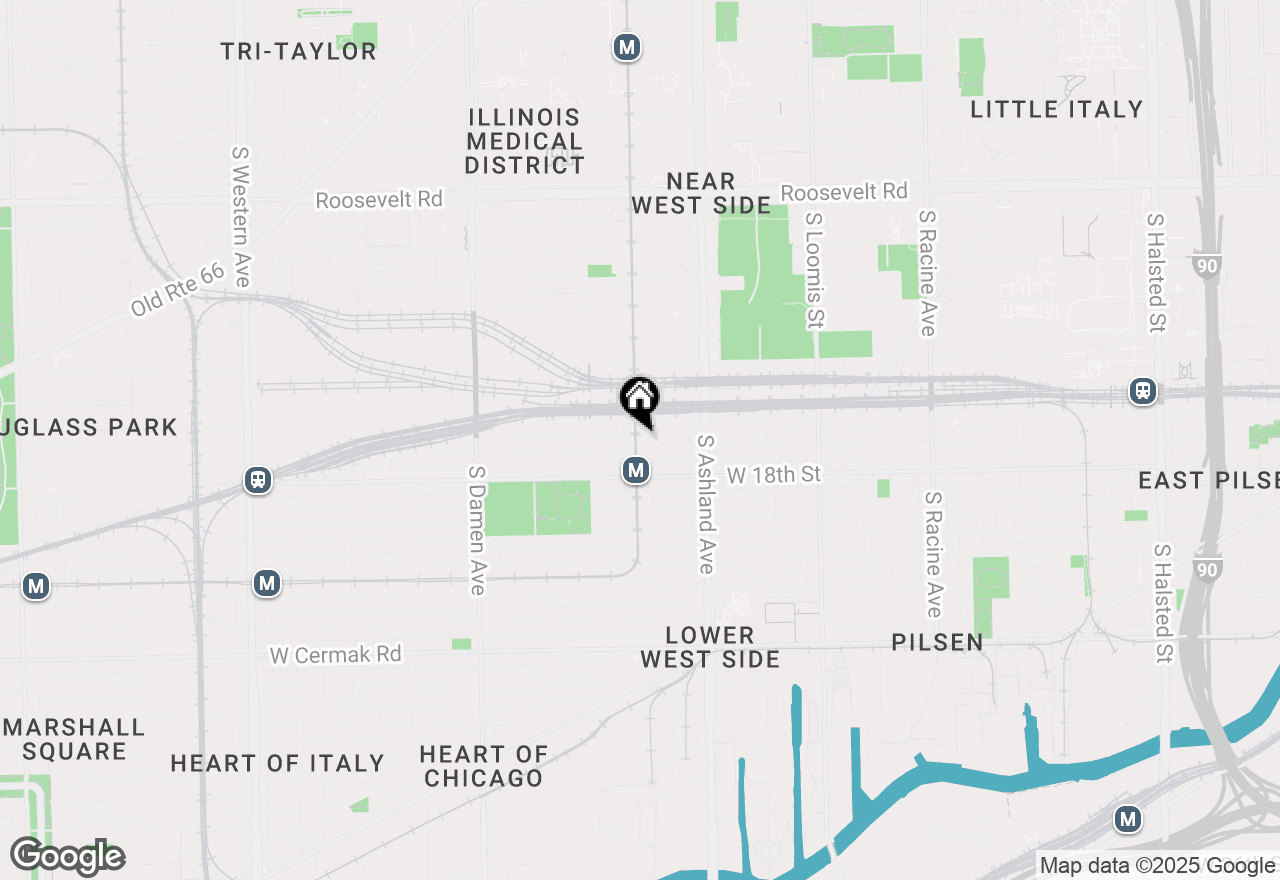 Map of 1706 W 17th Street #1C, Chicago, IL 60608