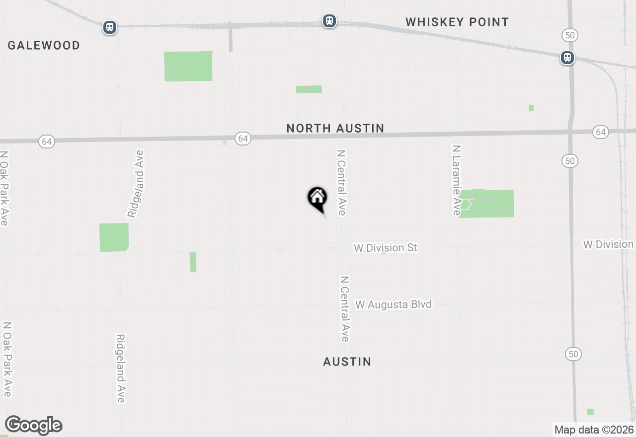 Map of 1301 N Waller Avenue, Chicago, IL 60651