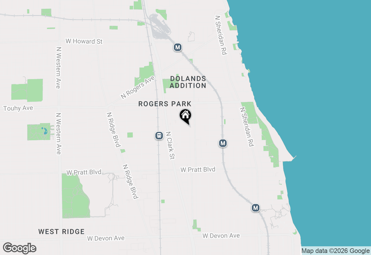 Map of 1629 W Greenleaf Avenue #202, Chicago, IL 60626