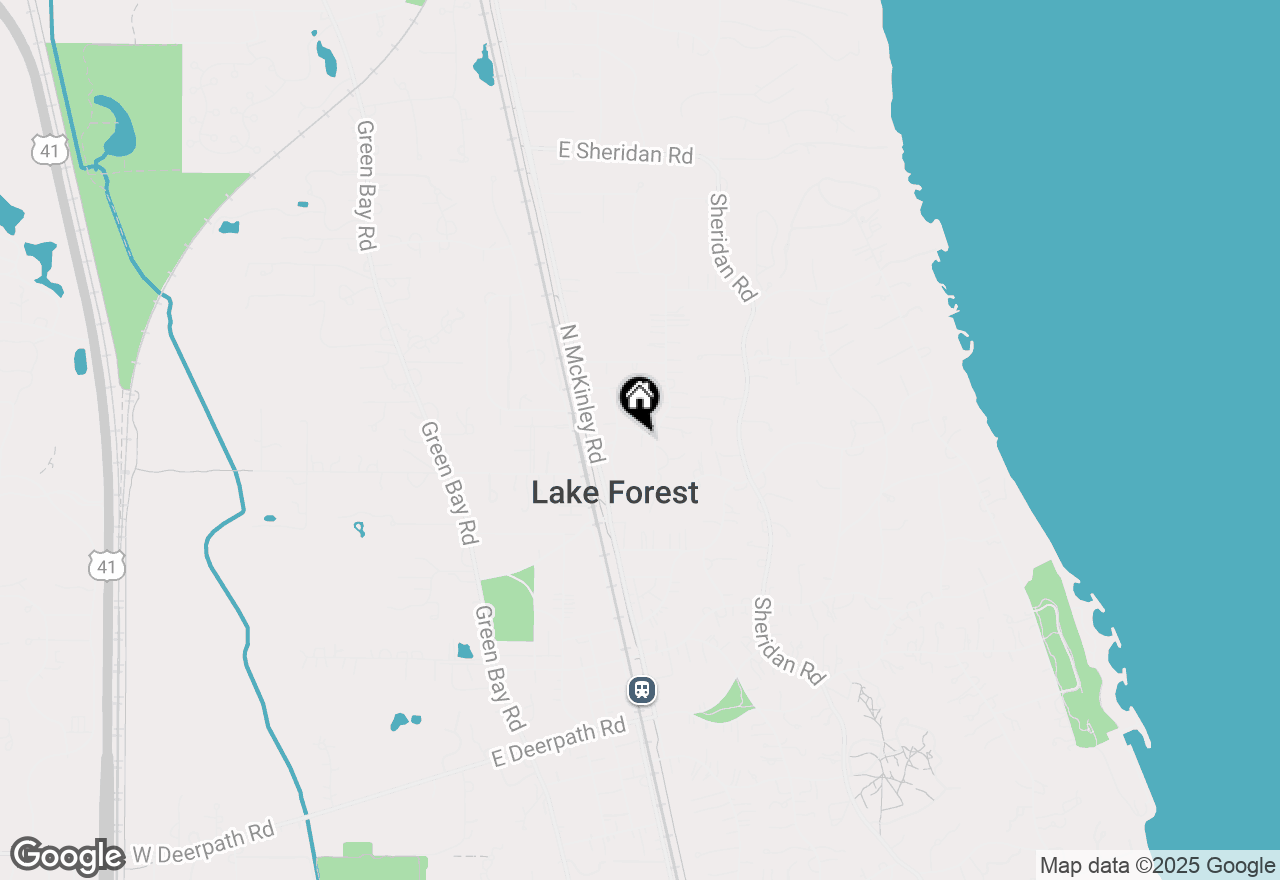 Map of 301 Rose Terrace, Lake Forest, IL 60045