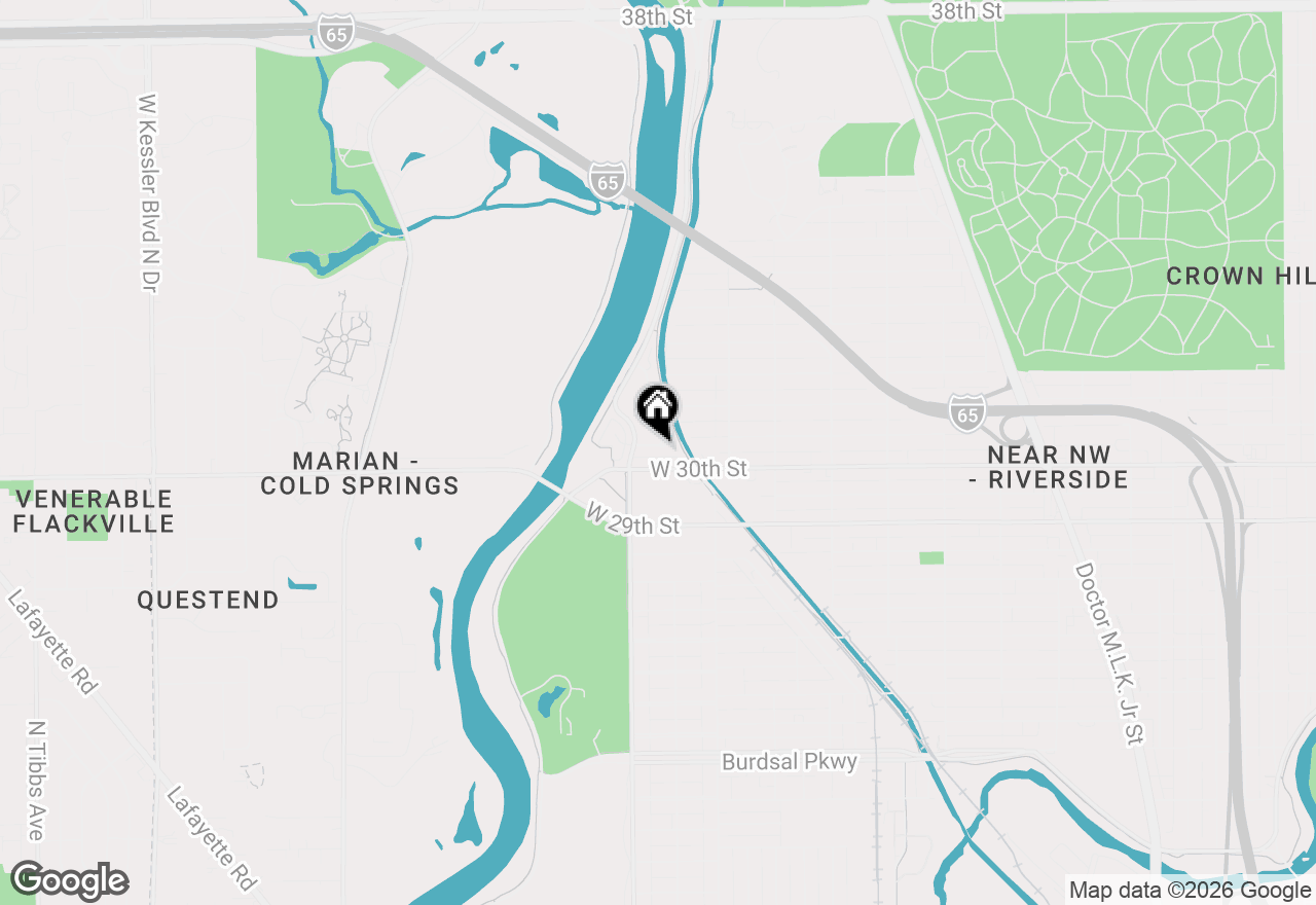 Map of 1707 River Shore Parkway, Indianapolis, IN 46208