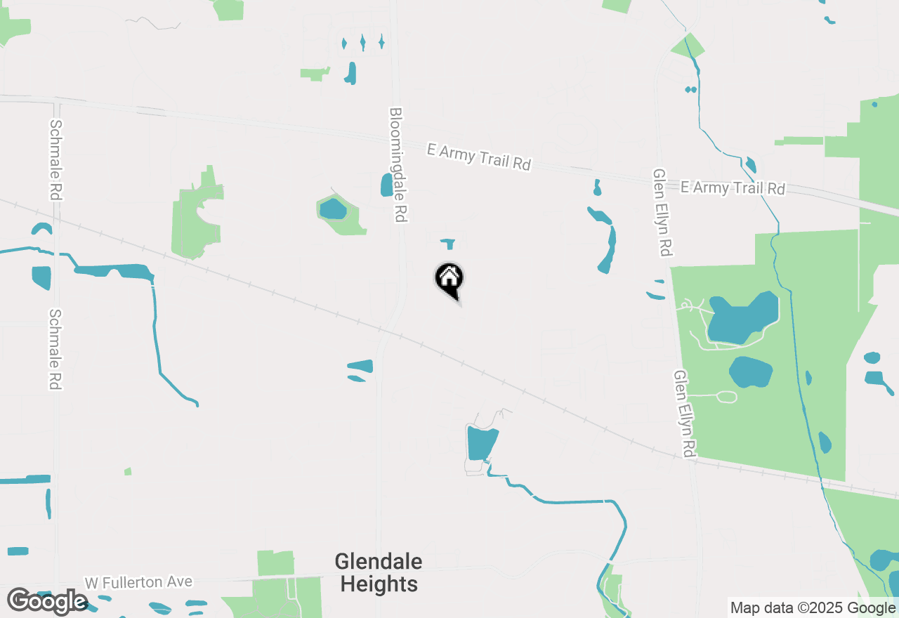 Map of 1923 Burr Oak Lane, Glendale Heights, IL 60139