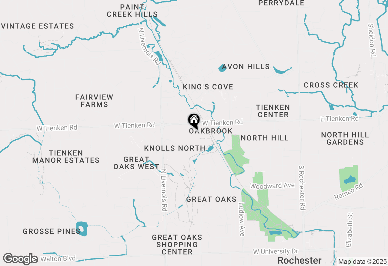 Map of 809 Oak Brook Ridge, Rochester Hills, MI 48307