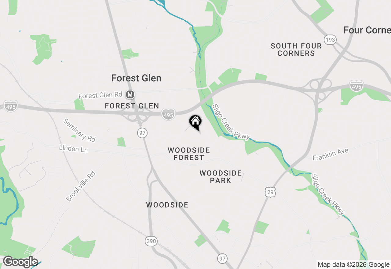 Map of 1416 Crestridge Drive, Silver Spring, MD 20910