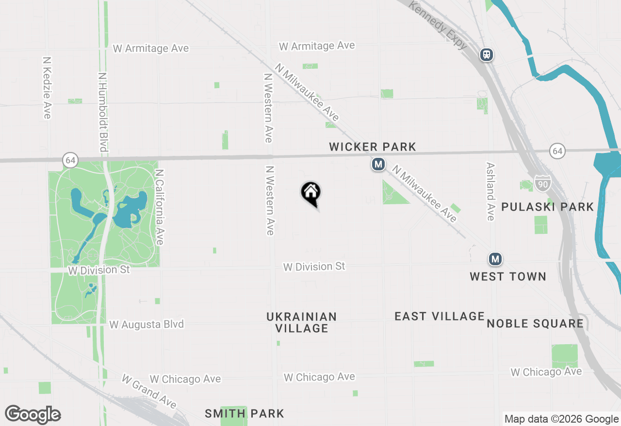 Map of 2257 W Hirsch Street #1W, Chicago, IL 60622