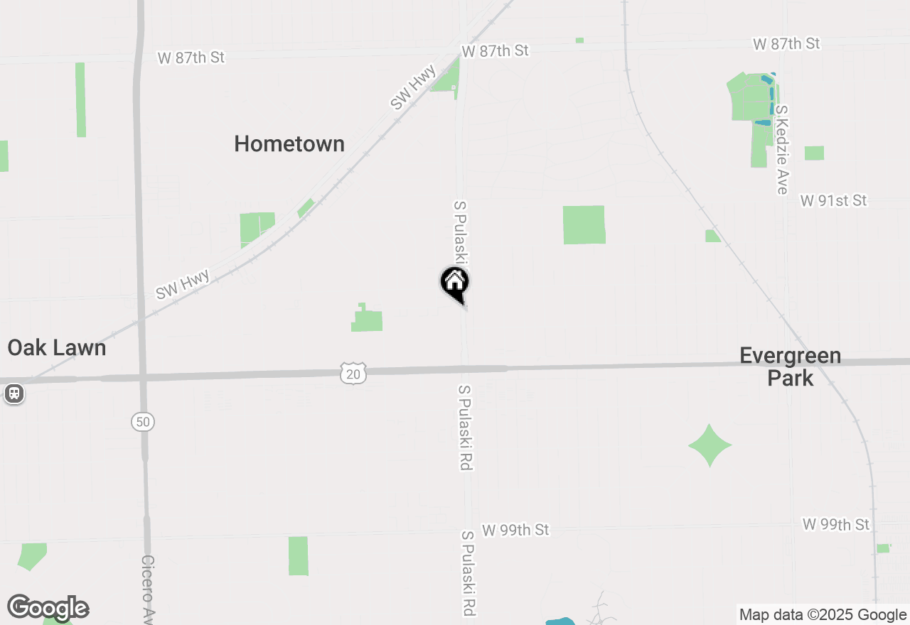 Map of 4009 W 93rd Place #2B, Oak Lawn, IL 60453