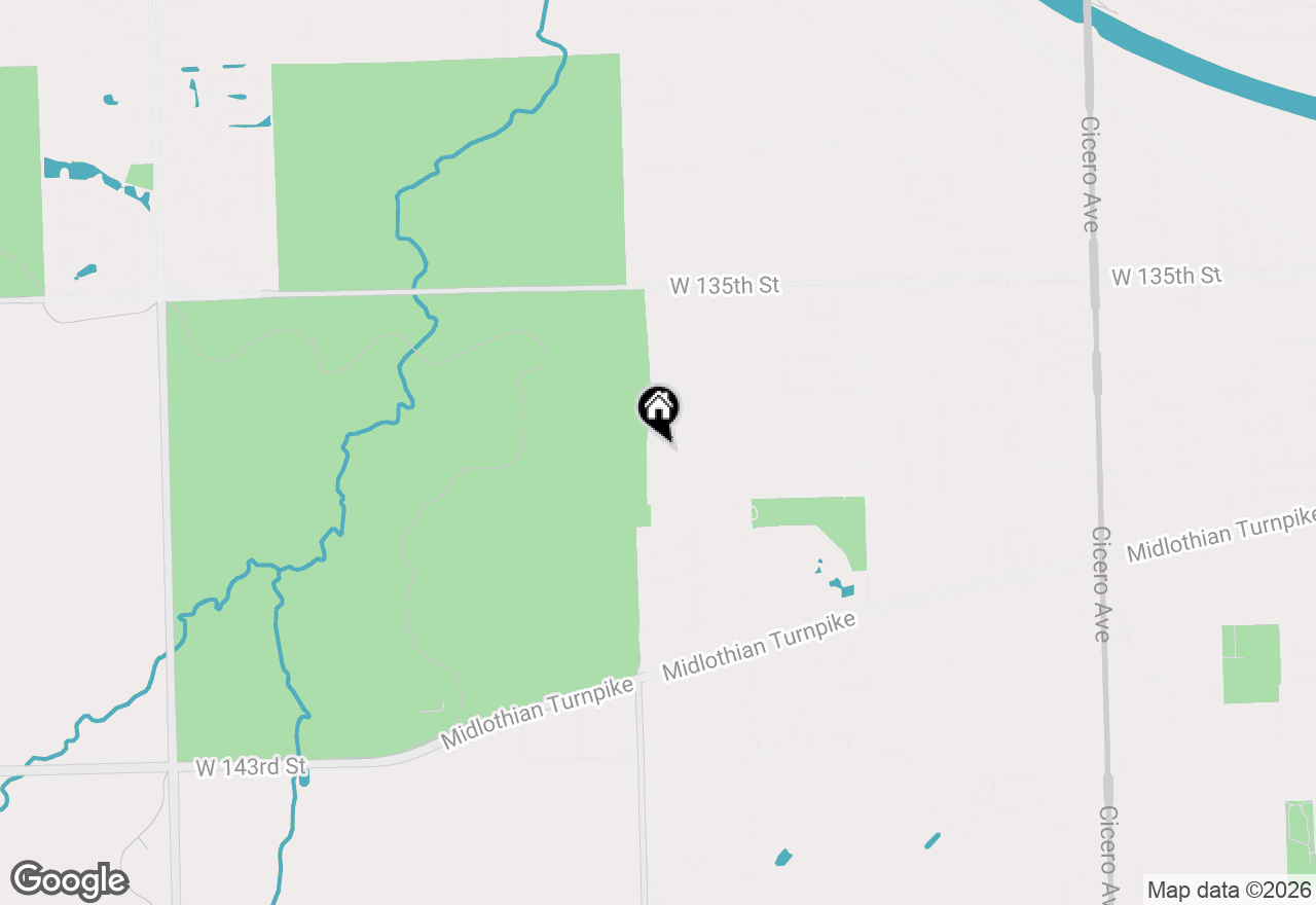 Map of 13808 Sandra Lane, Crestwood, IL 60418