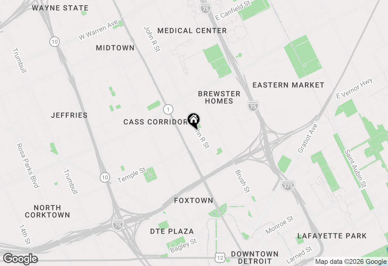 Map of 2915 John R Street #710, Detroit, MI 48201