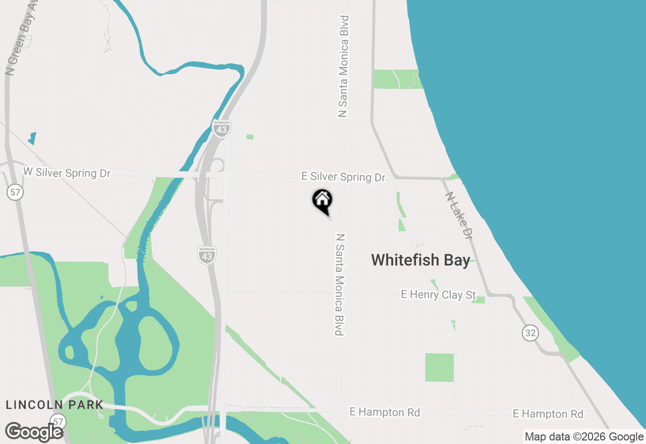 Map of 5453 N Shoreland Ave, Whitefish Bay, WI 53217