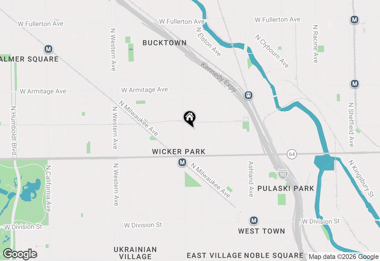 Map of 1732 N Winchester Avenue, Chicago, IL 60622
