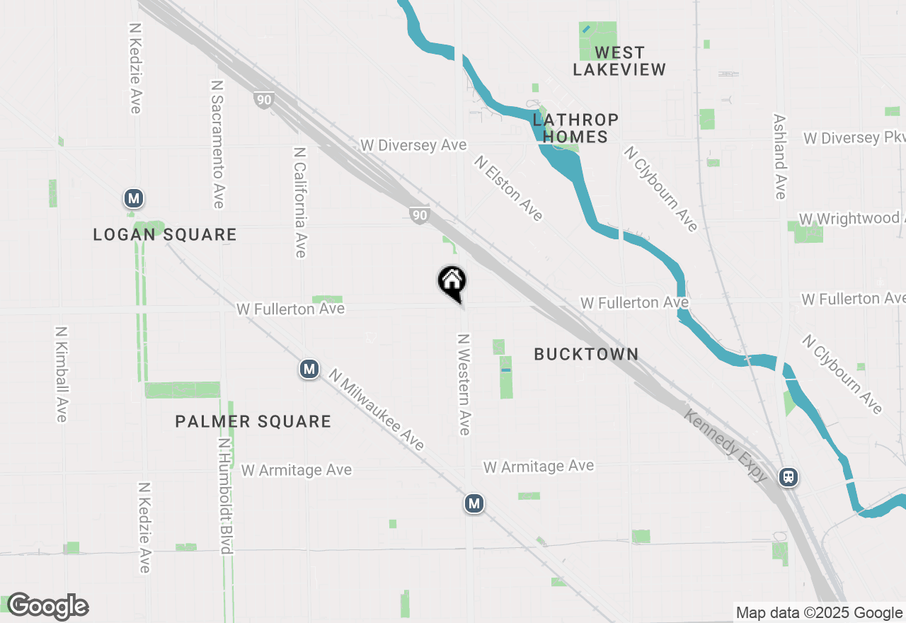 Map of 2413 W Fullerton Avenue #3, Chicago, IL 60647