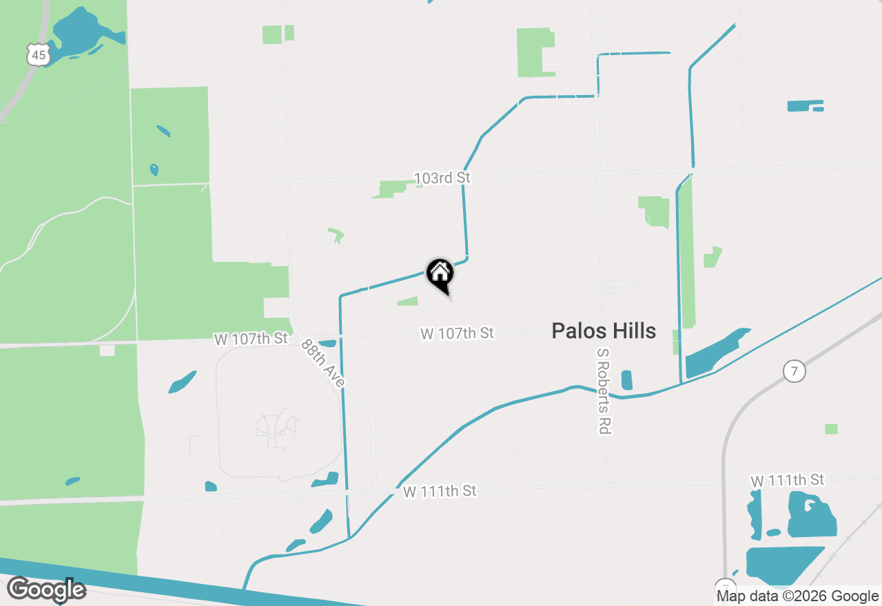 Map of 10614 S 84th Avenue, Palos Hills, IL 60465