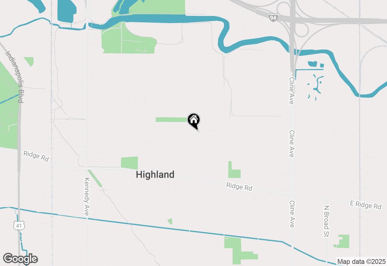 Map of 3414 Franklin Street, Highland, IN 46322