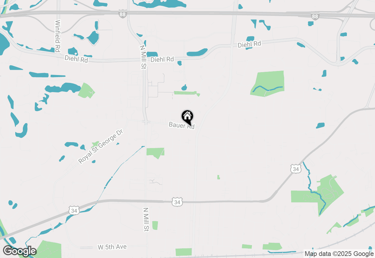 Map of 10 W Bauer Road, Naperville, IL 60563