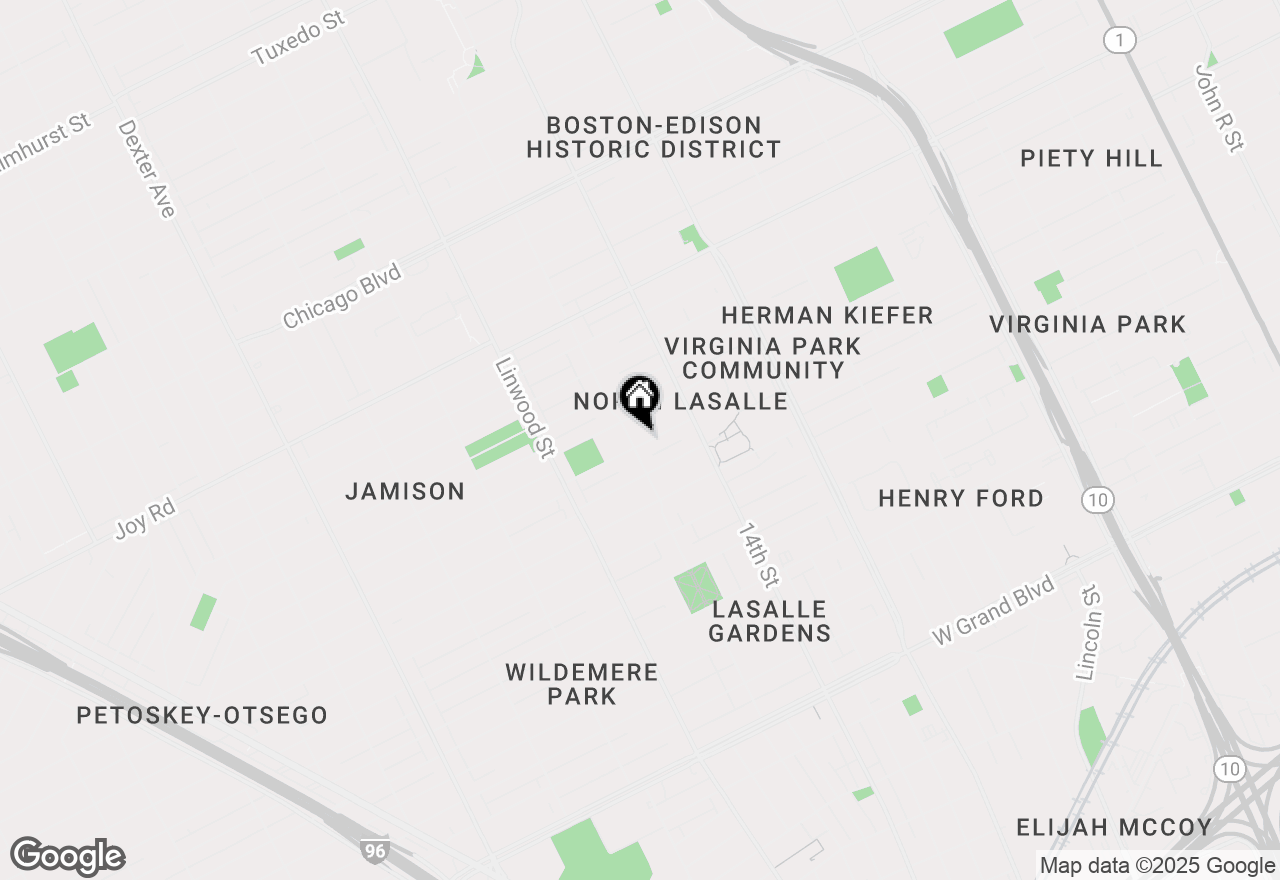 Map of 8604 La Salle Boulevard, Detroit, MI 48206