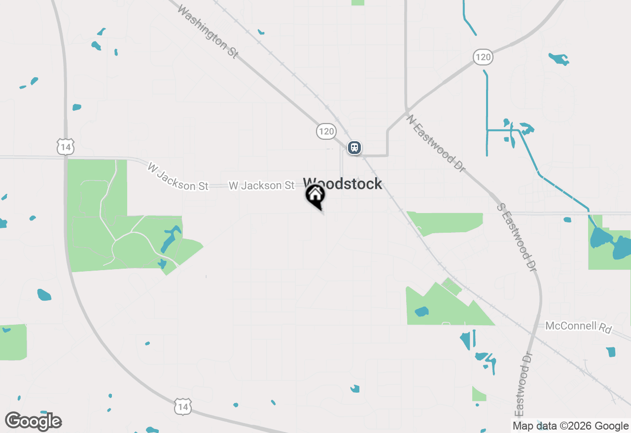 Map of 319 W South Street, Woodstock, IL 60098