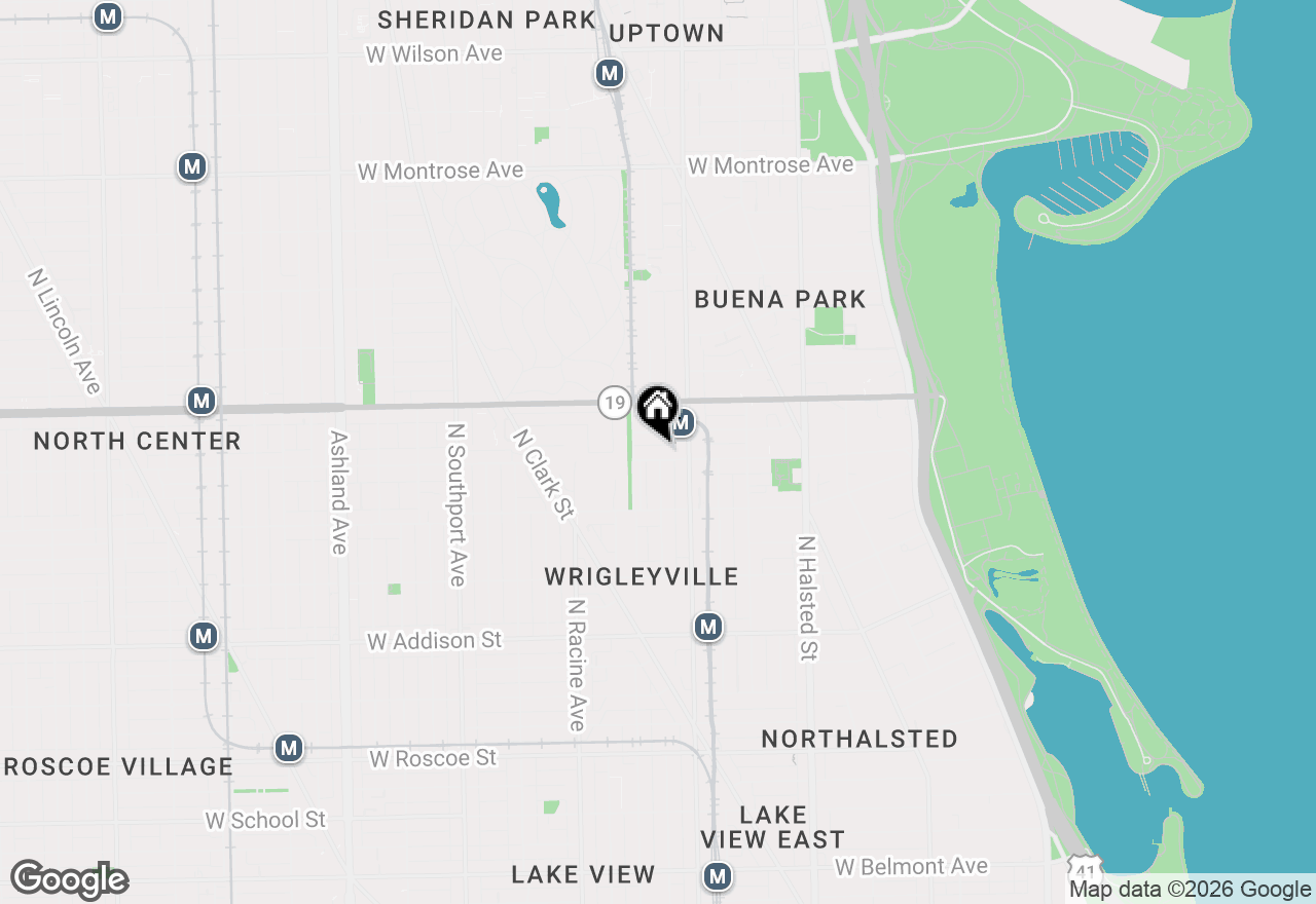 Map of 1050 W Byron Street #2W, Chicago, IL 60613