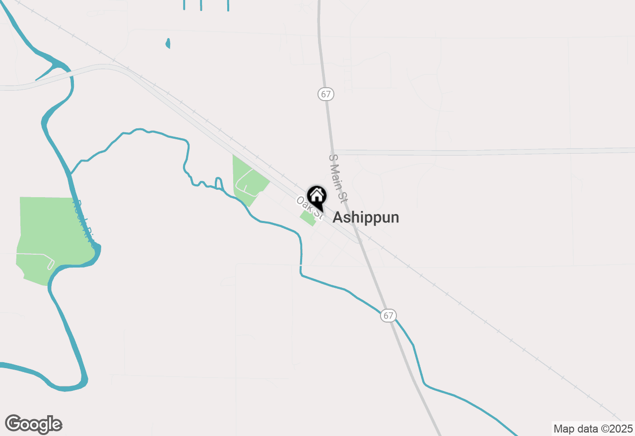 Map of W2521 Oak St, Ashippun, WI 53003