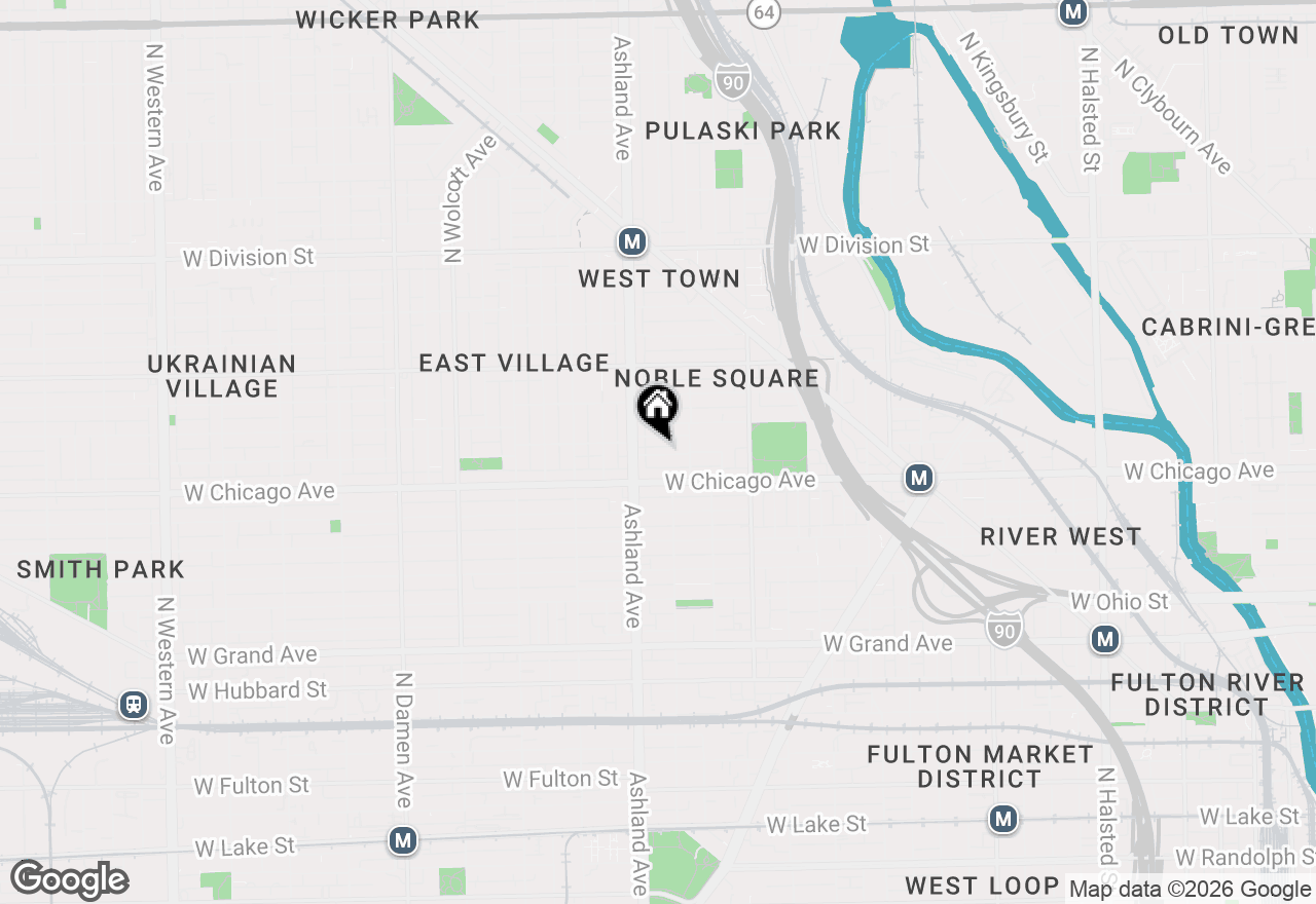 Map of 1532 W Fry Street #3, Chicago, IL 60642