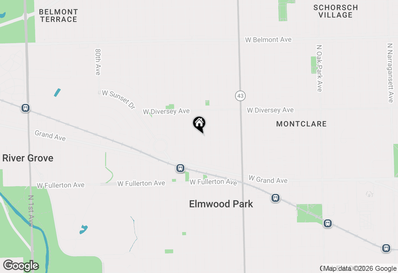 Map of 2625 N 74th Court, Elmwood Park, IL 60707