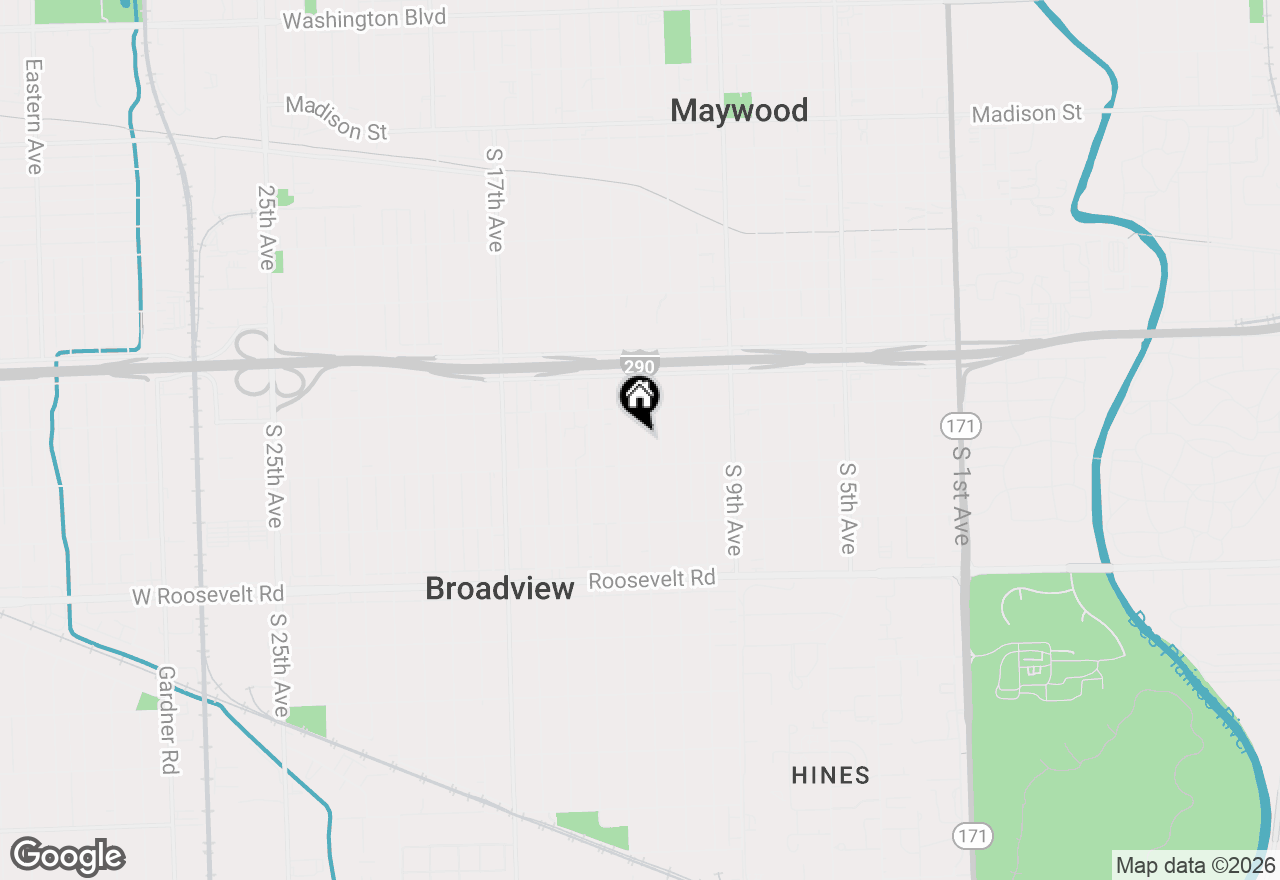 Map of (Address confidential), Maywood, Illinois 60153