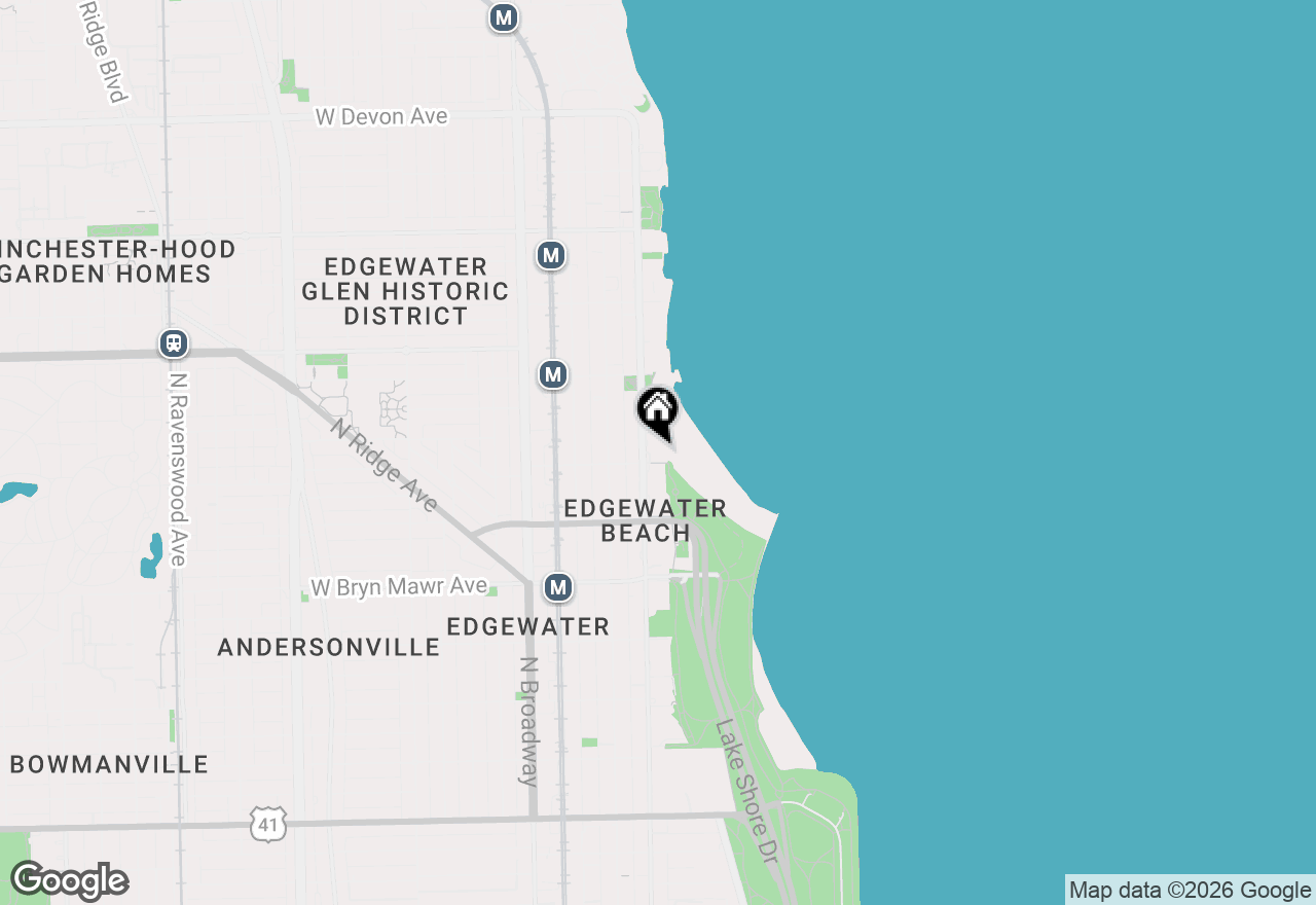 Map of 5801 N Sheridan Road #18C, Chicago, IL 60660