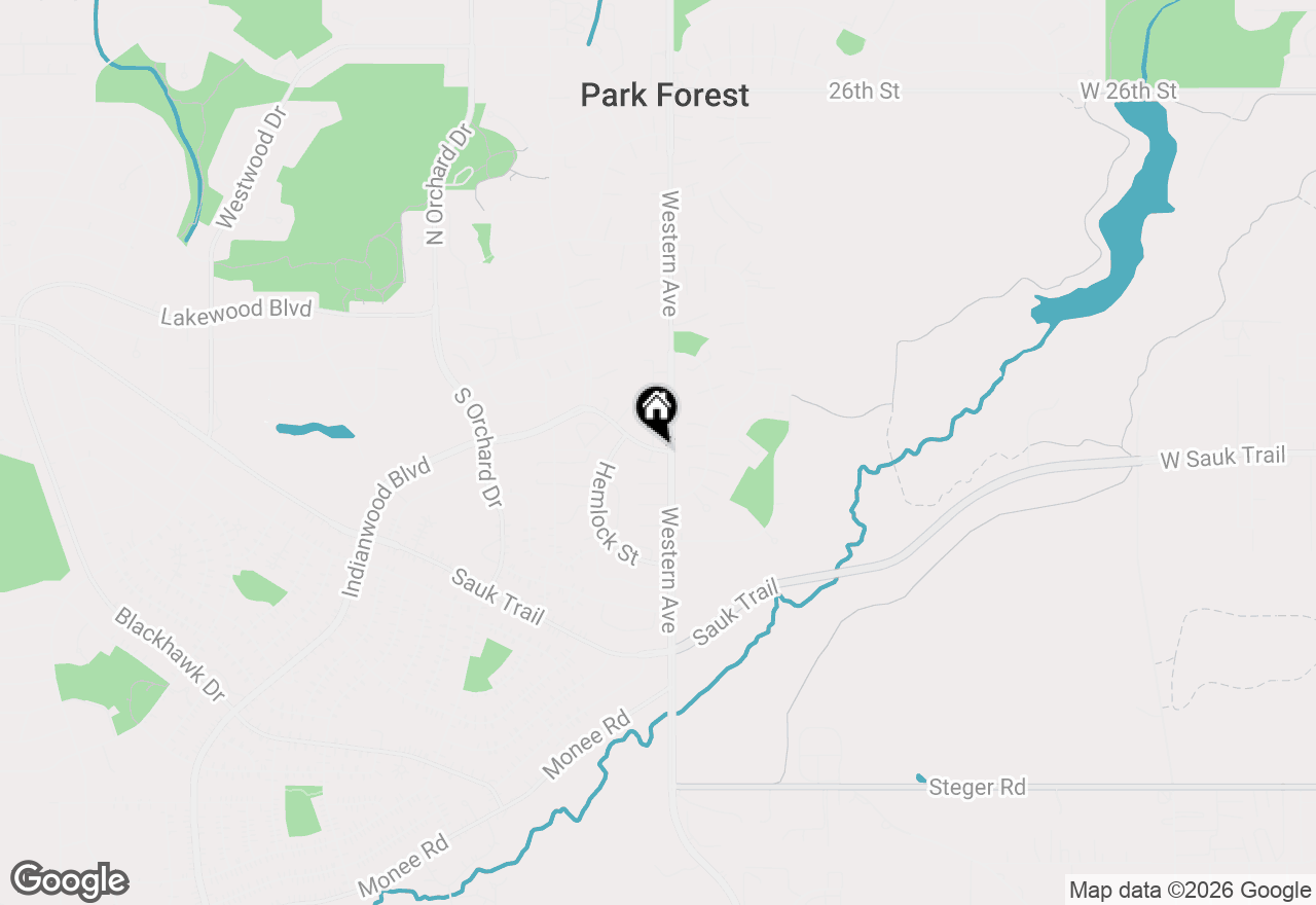 Map of 15 Indianwood Boulevard #15, Park Forest, IL 60466