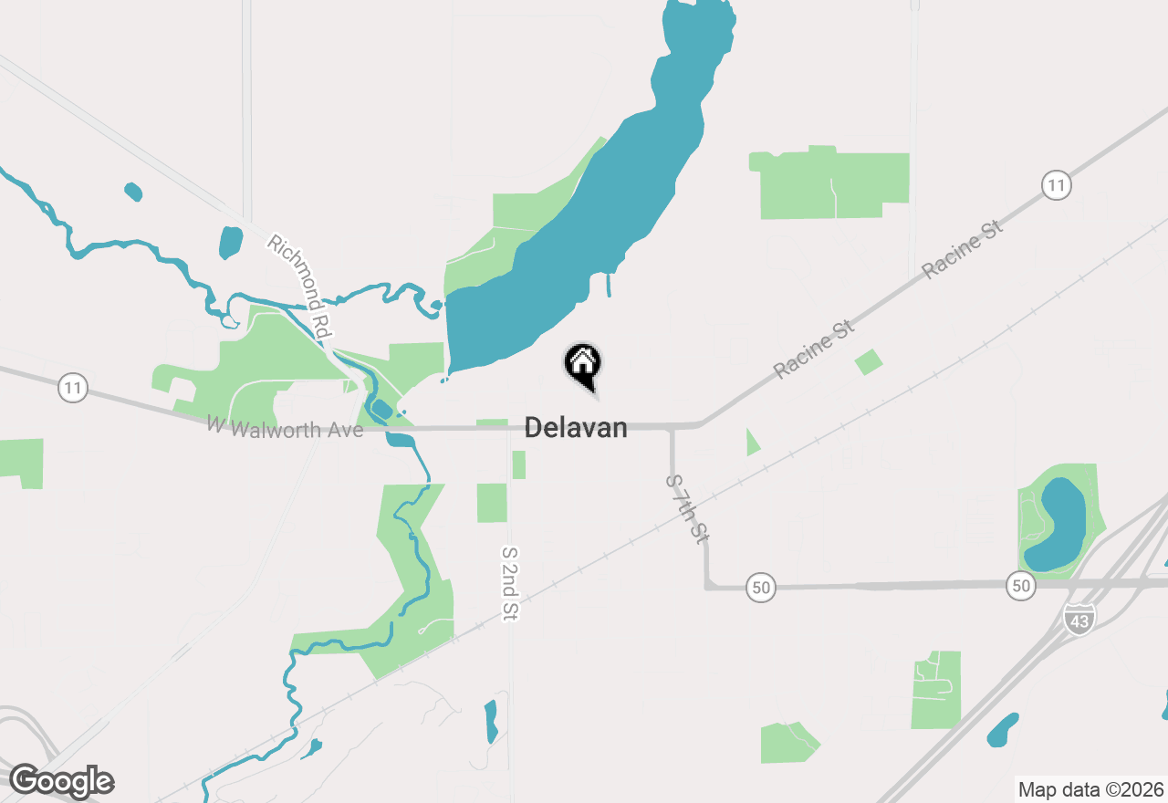 Map of 117 N Fourth St, Delavan, WI 53115