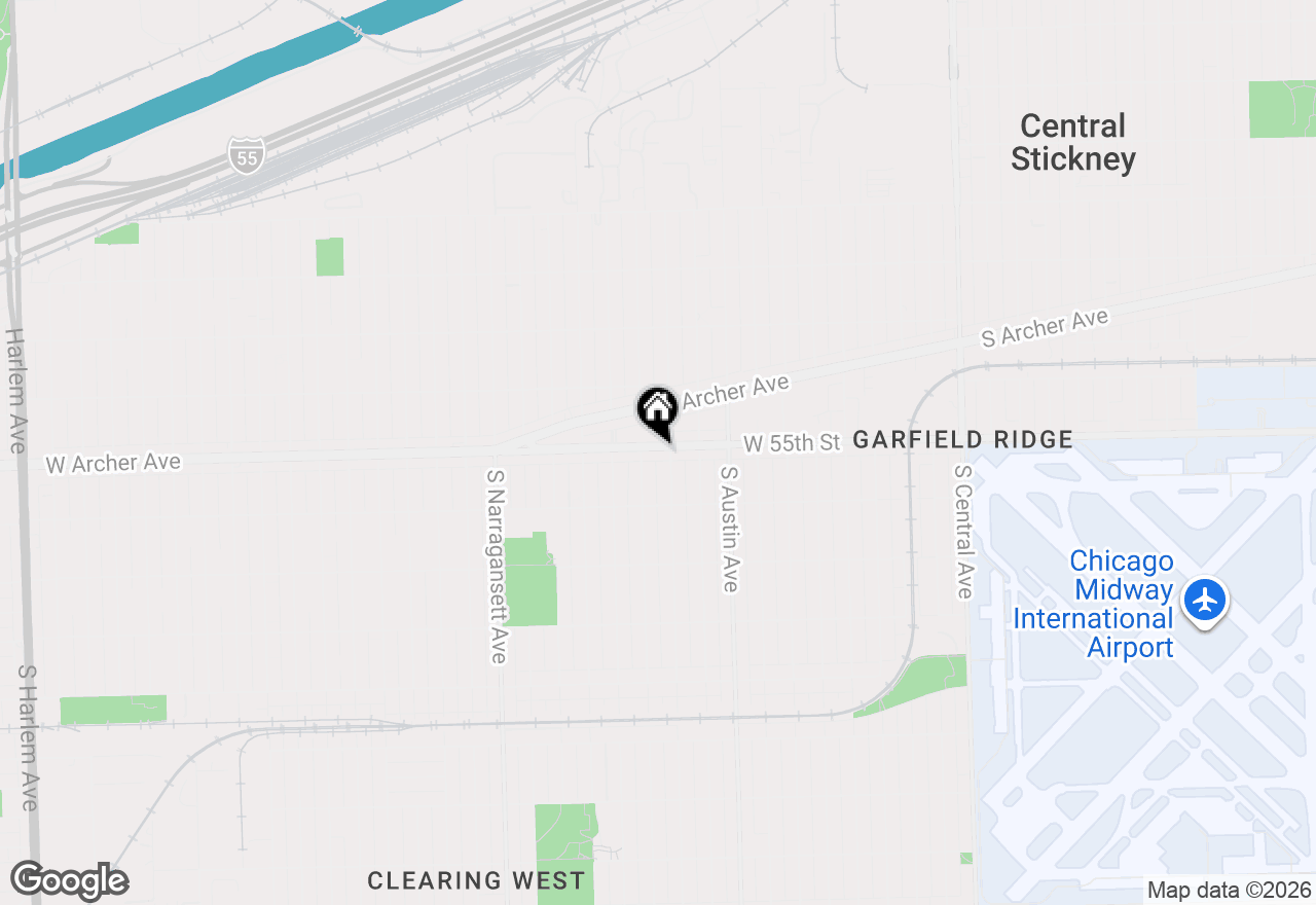 Map of 6111 W 55th Street, Chicago, IL 60638