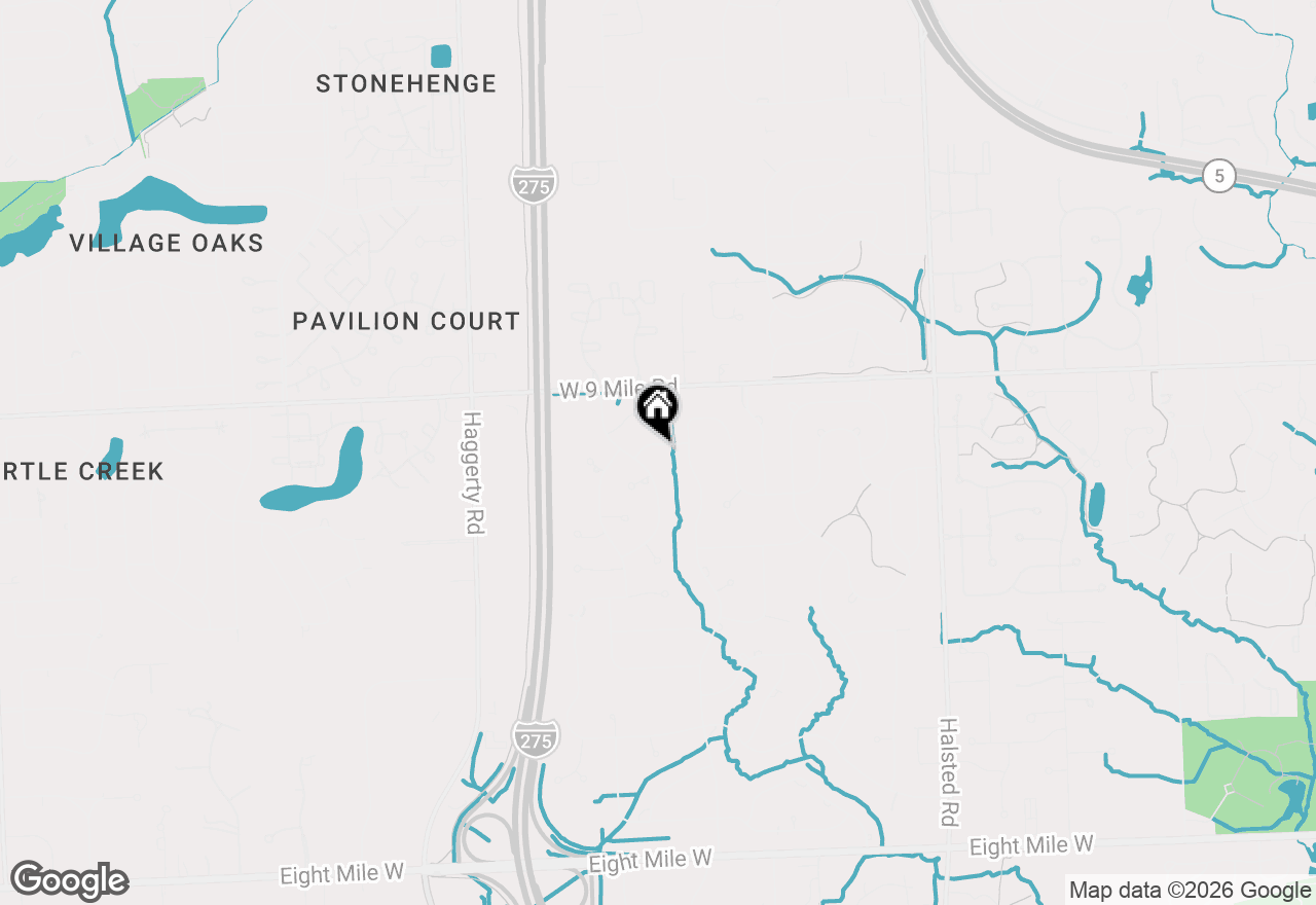 Map of 38621 Rutgers Drive, Northville, MI 48335