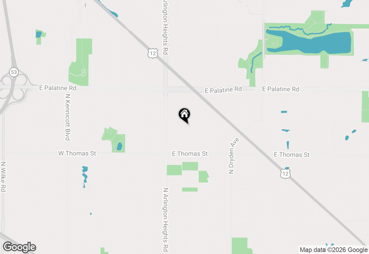 Map of 1621 N Belmont Avenue, Arlington Heights, IL 60004