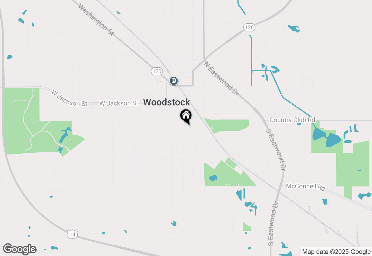 Map of 327 S Jefferson Street, Woodstock, IL 60098