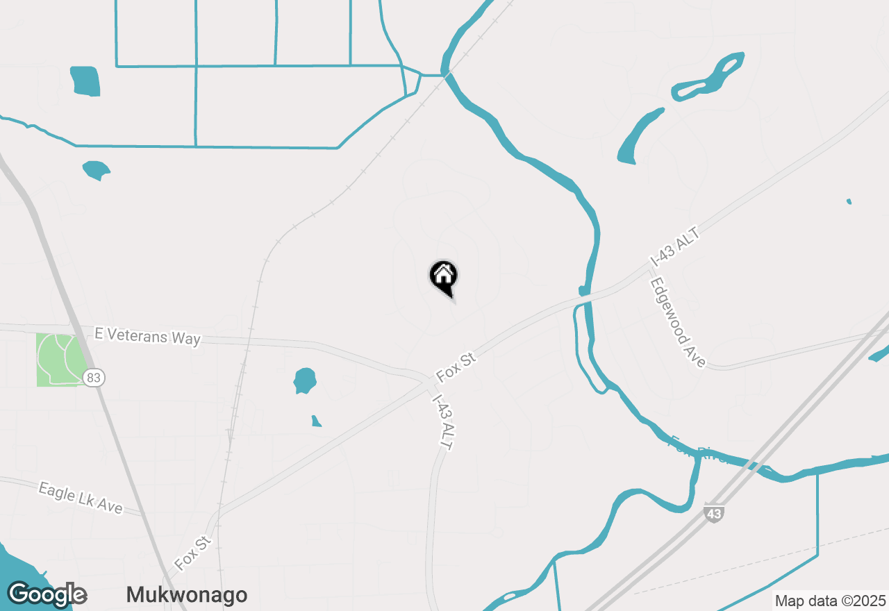 Map of 1107 Rainbow Ct, Mukwonago, WI 53149
