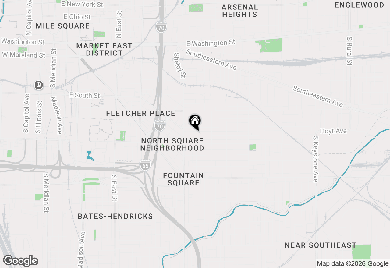 Map of 1156 Hoyt Avenue, Indianapolis, IN 46203