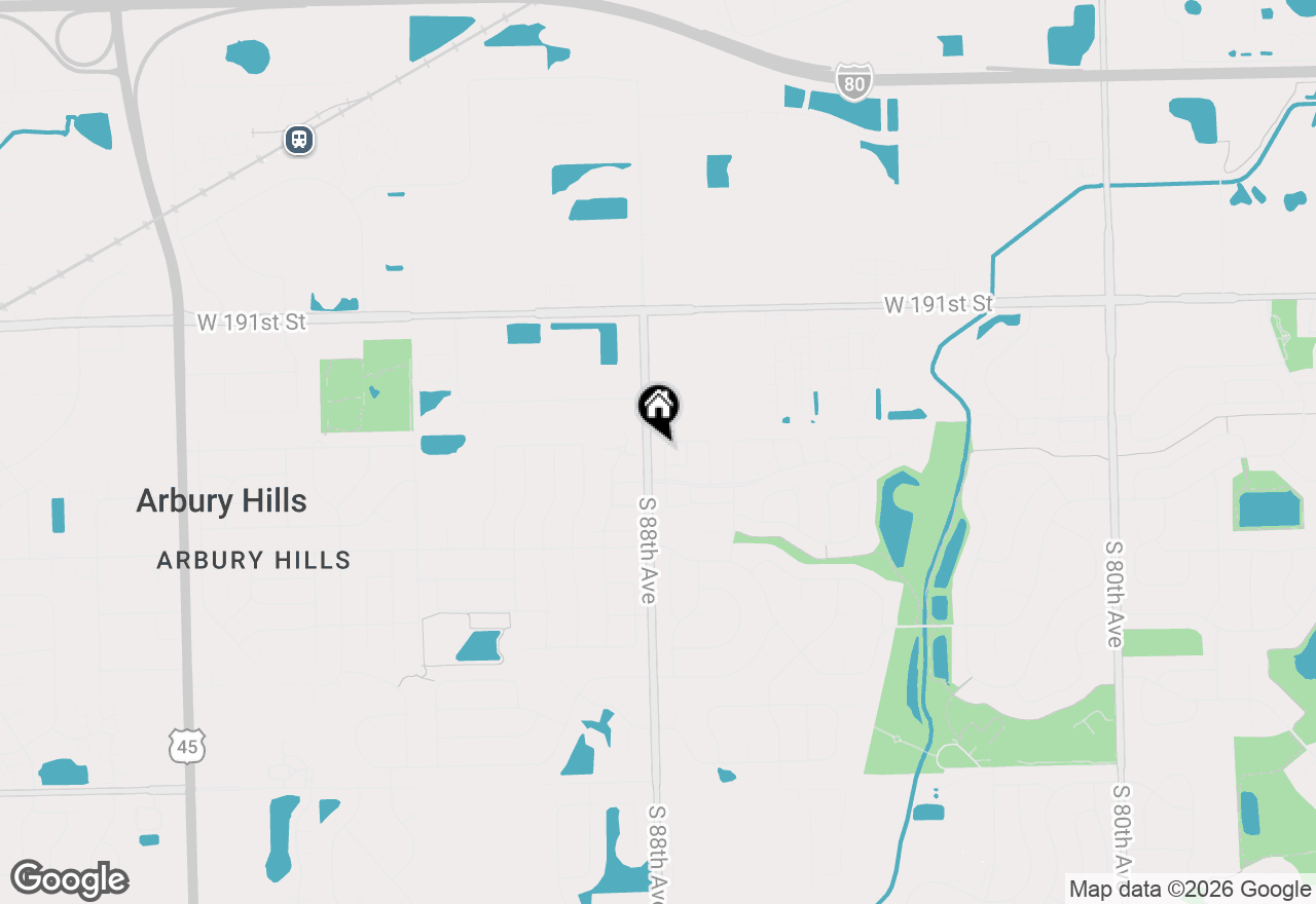 Map of 8738 Ballycastle Lane, Tinley Park, IL 60487