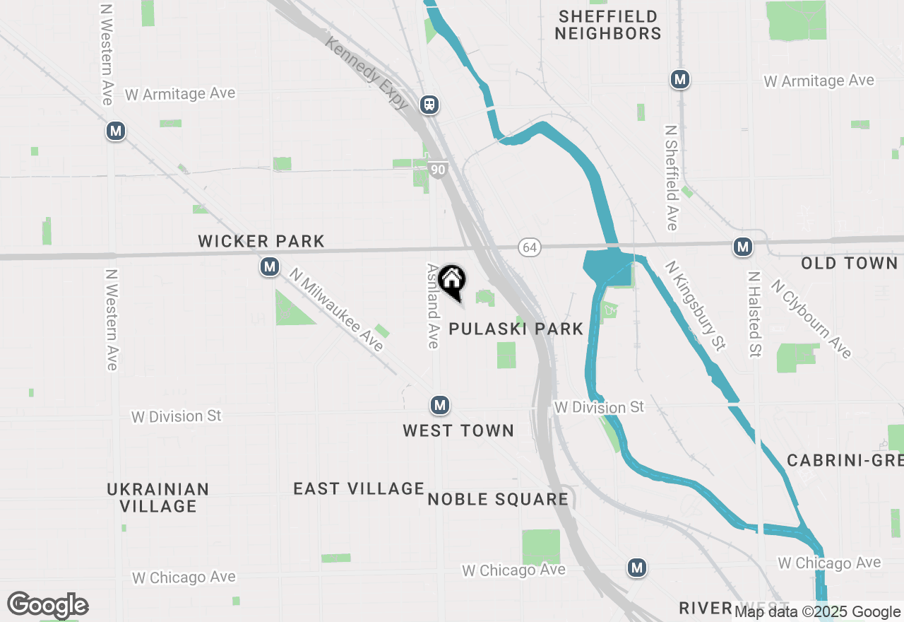 Map of 1426 N Bosworth Avenue #1, Chicago, IL 60642