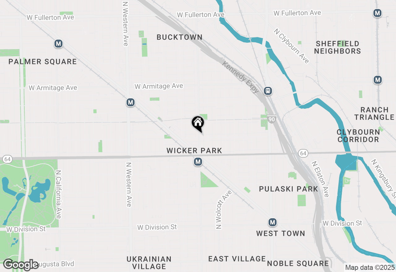 Map of 1702 N Damen Avenue, Chicago, IL 60647