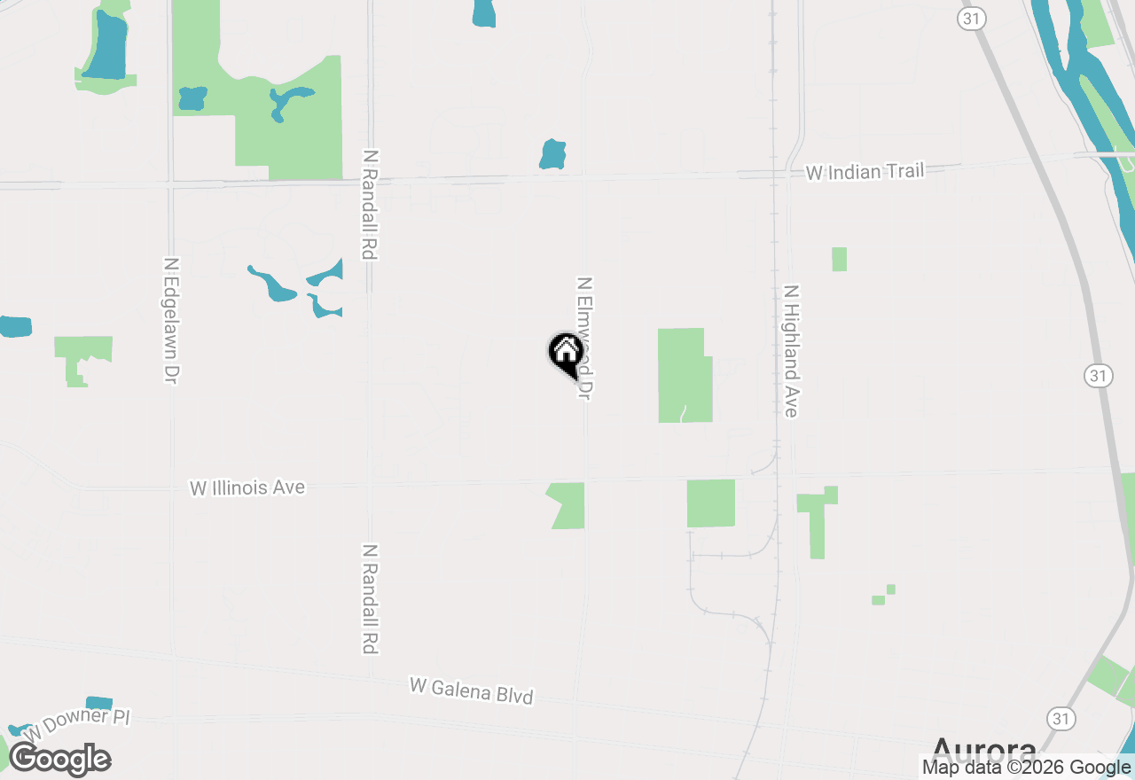 Map of 833 Sheldon Avenue, Aurora, IL 60506