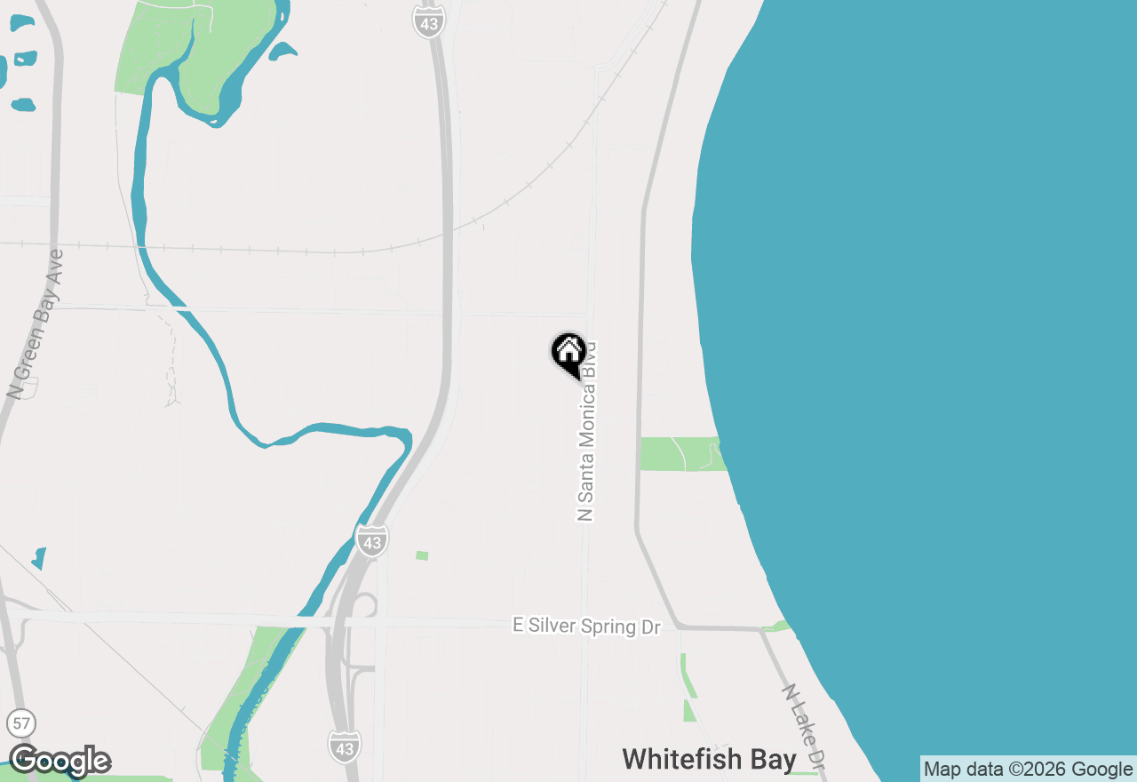 Map of 6040 N Shoreland Ave, Whitefish Bay, WI 53217