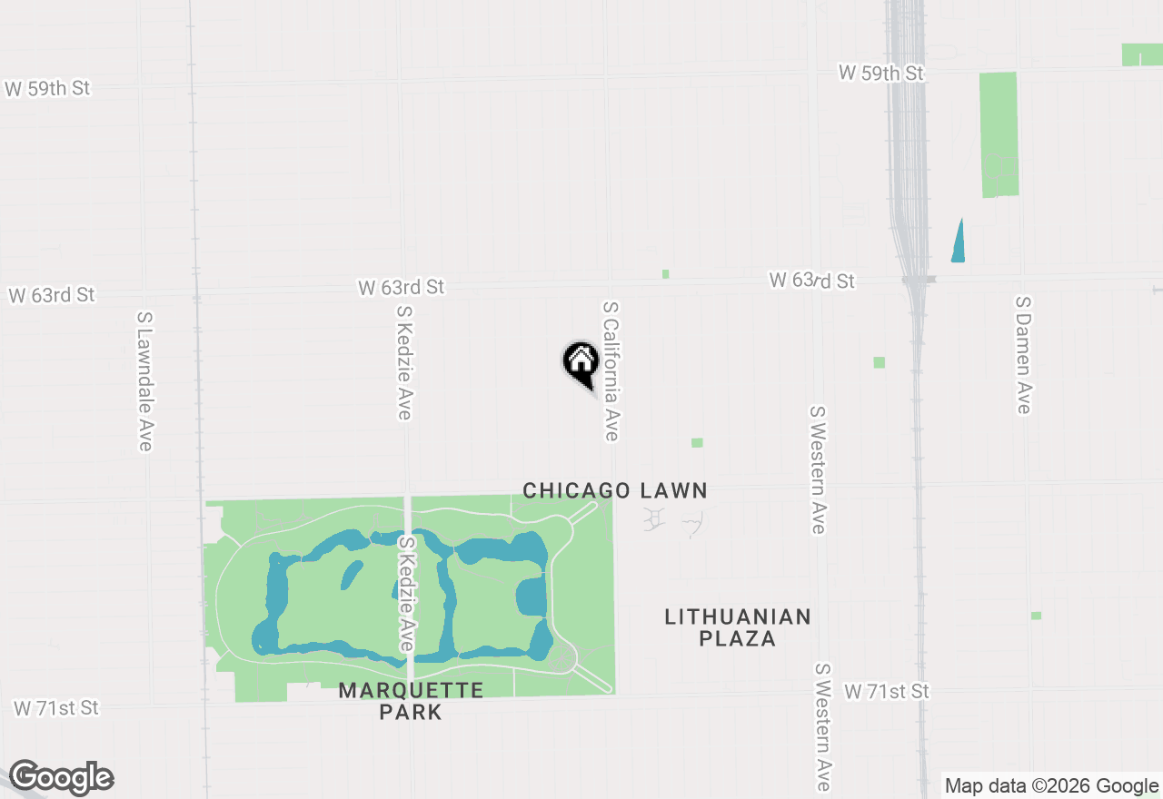 Map of 6512 S Mozart Street, Chicago, IL 60629