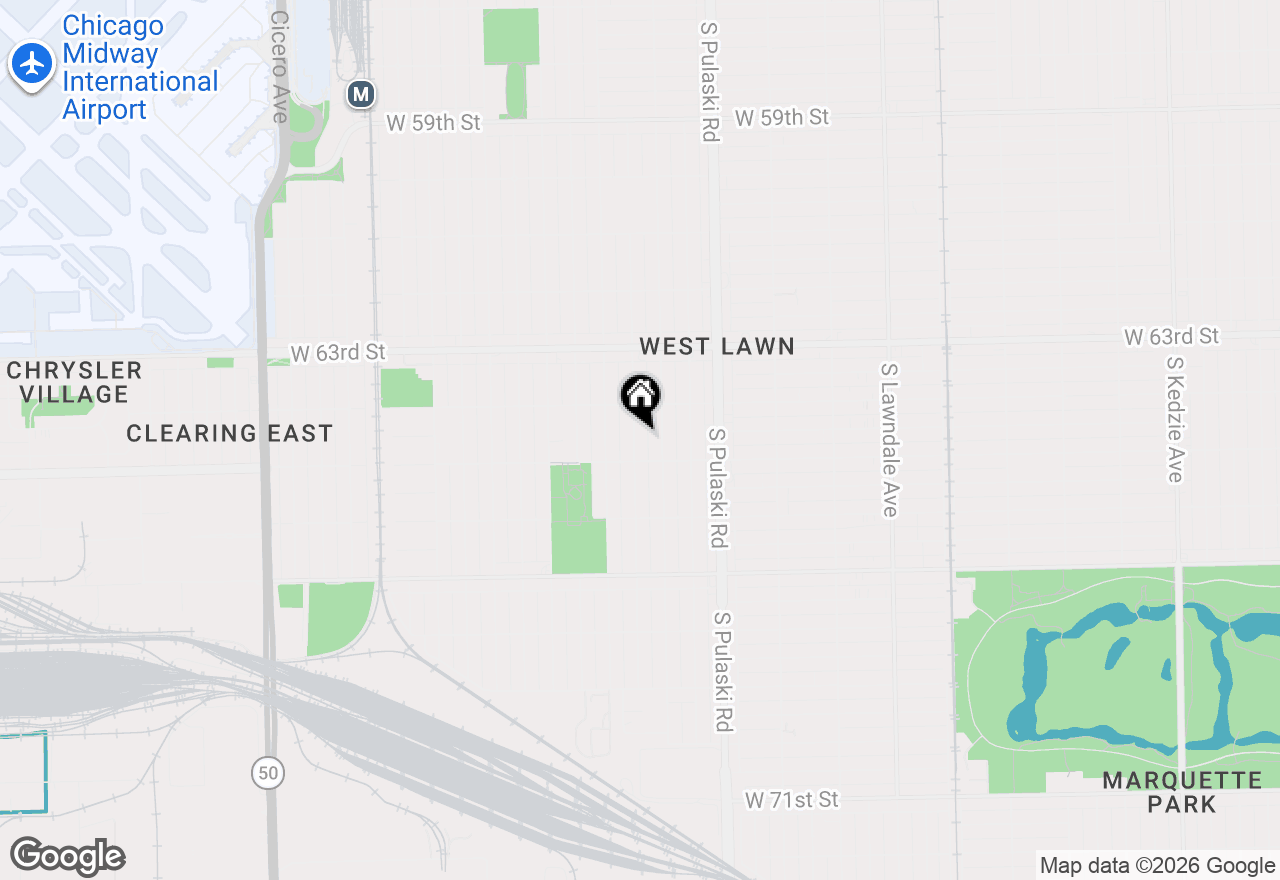 Map of 6437 S Kedvale Avenue, Chicago, IL 60629