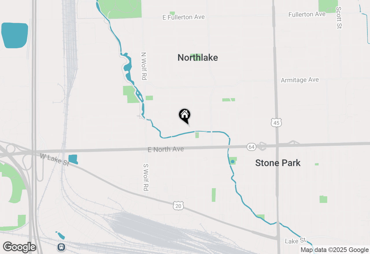 Map of 100 N Caryl Avenue, Northlake, IL 60164