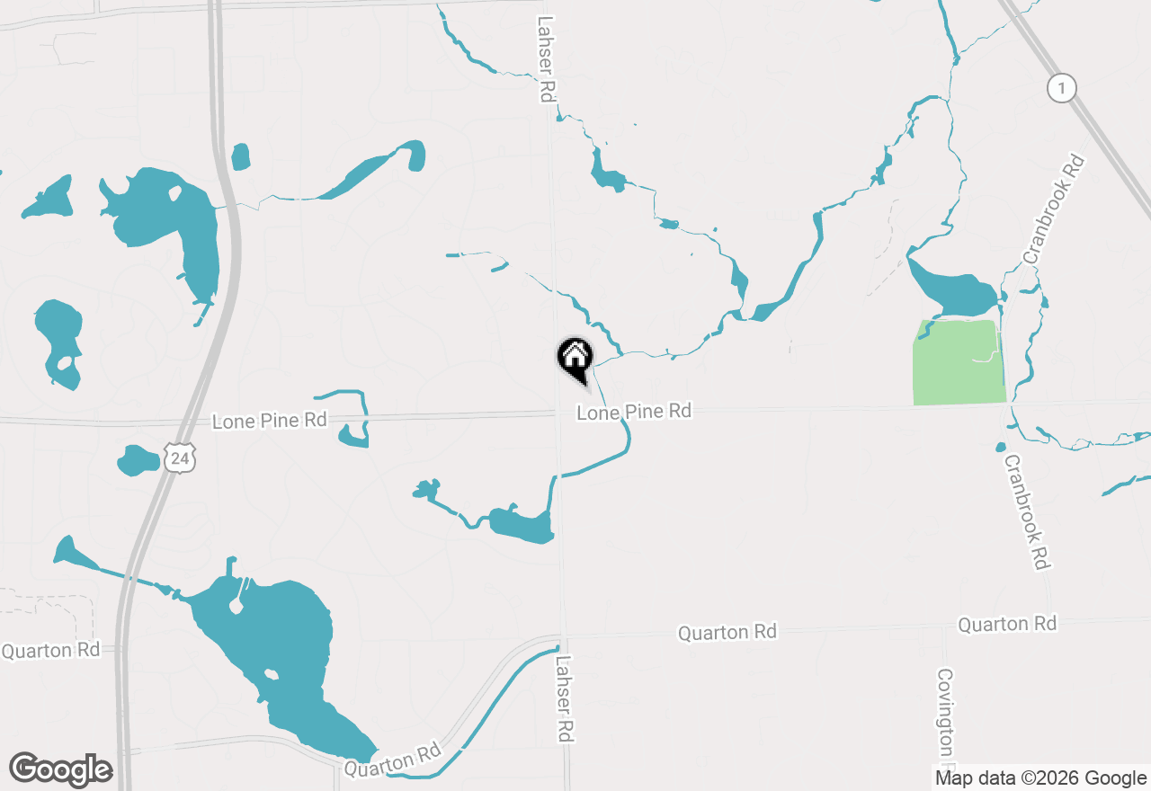 Map of 760 Lone Pine Road, Bloomfield Hills, MI 48304