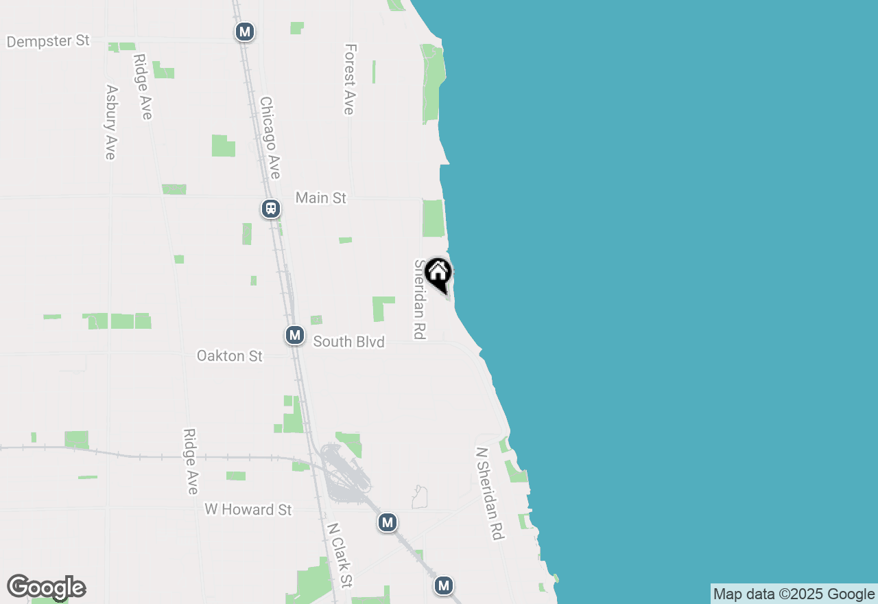 Map of 620 Sheridan Square #G, Evanston, IL 60202