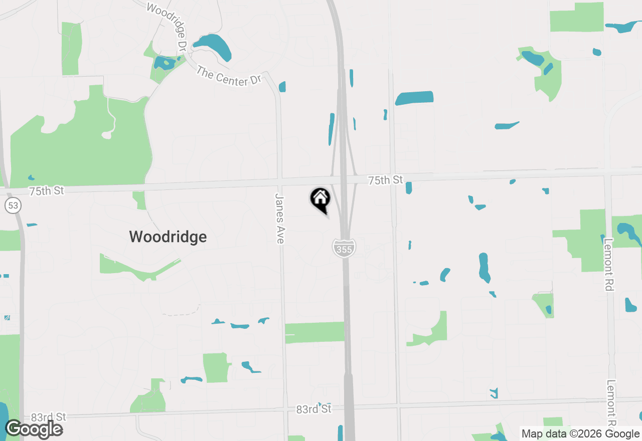 Map of 2221 Charmingfare Drive, Woodridge, IL 60517