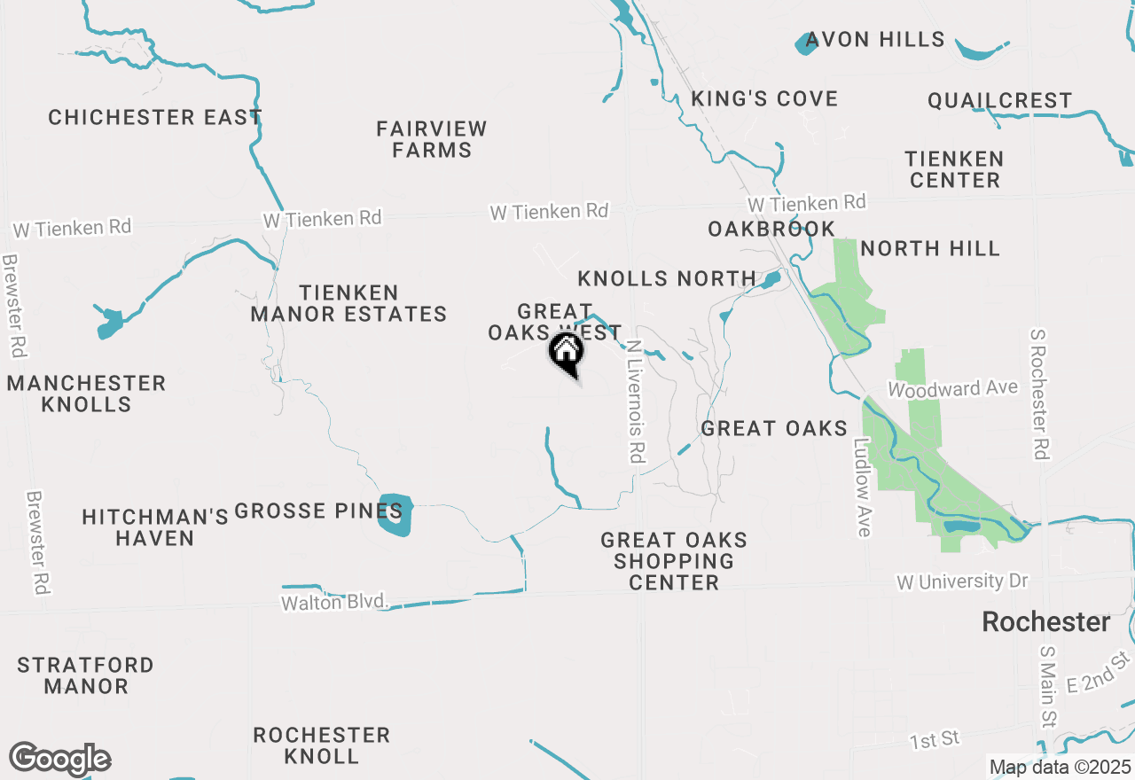 Map of 1390 Chestnut Lane, Rochester Hills, MI 48309